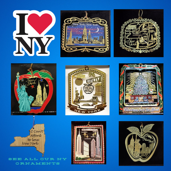 New York City Ornament, Broadway Wall Street Times Square, Brass - Picture 7 of 7